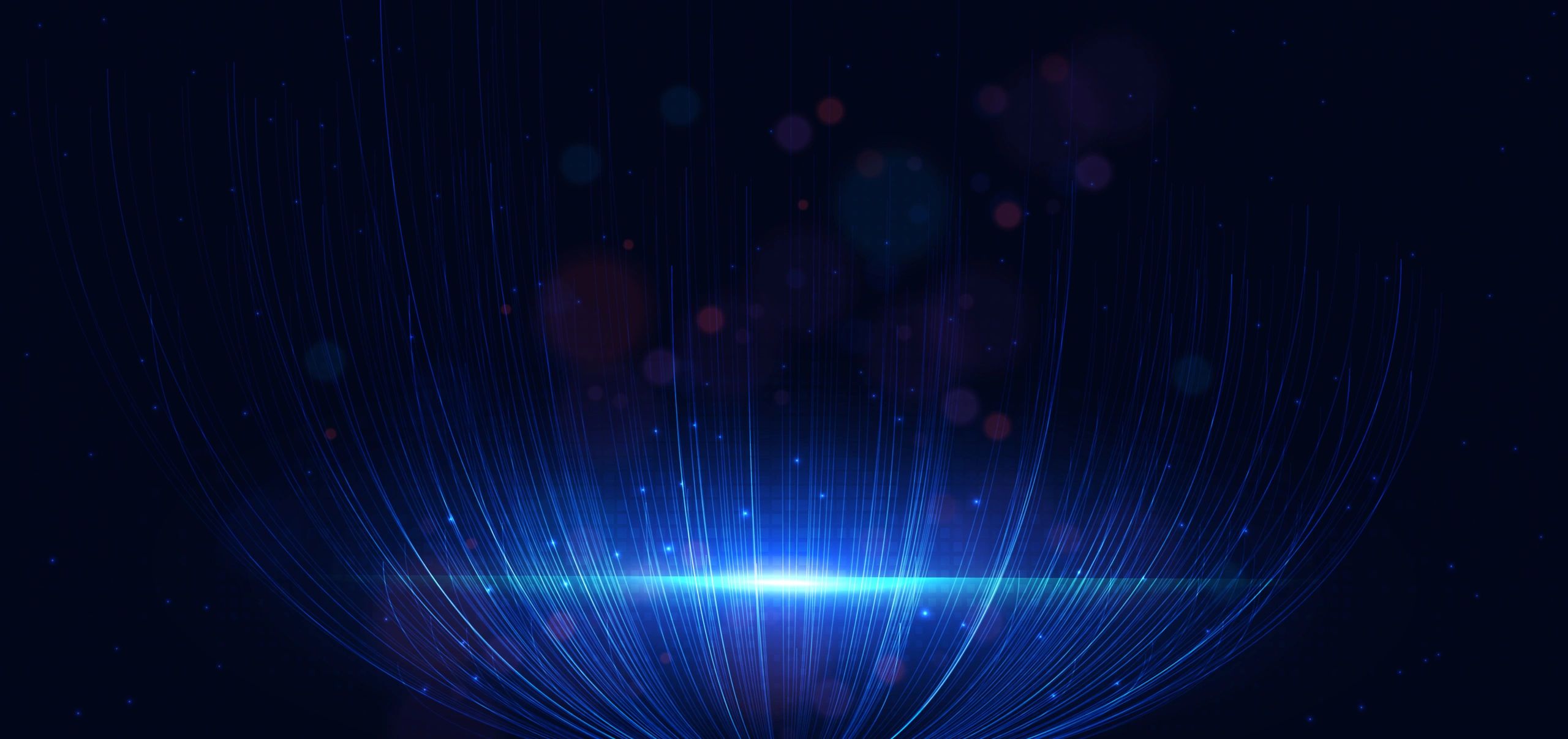 Abstract technology network lines representing AI systems